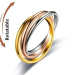 Stainless Steel Spinning Anxiety Ring