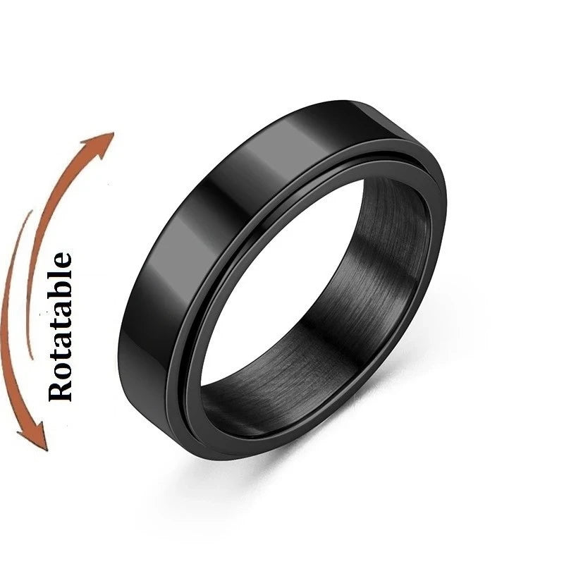 Stainless Steel Spinning Anxiety Ring